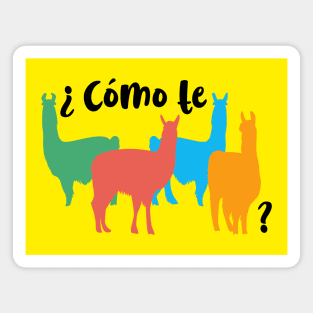 ¿Cómo te lamas? Funny play on words Magnet